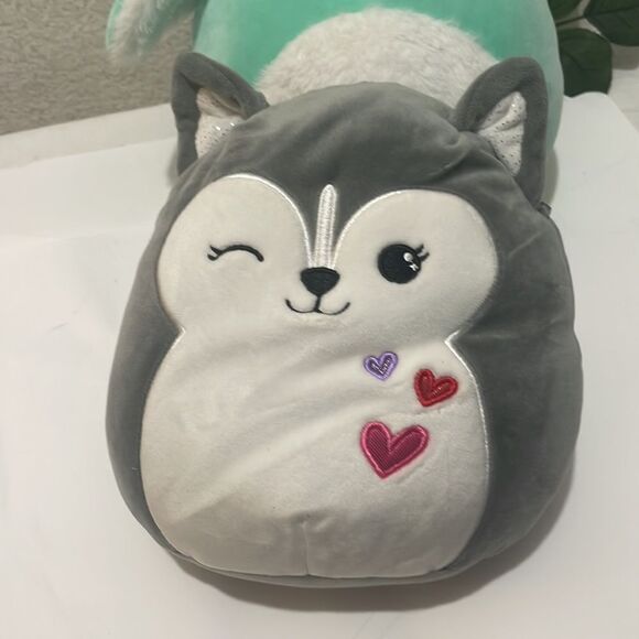 Squishmallows Heidi the Husky 8" Stuffed Plush & bunny sammy 8” set of 2 - Picture 3 of 6